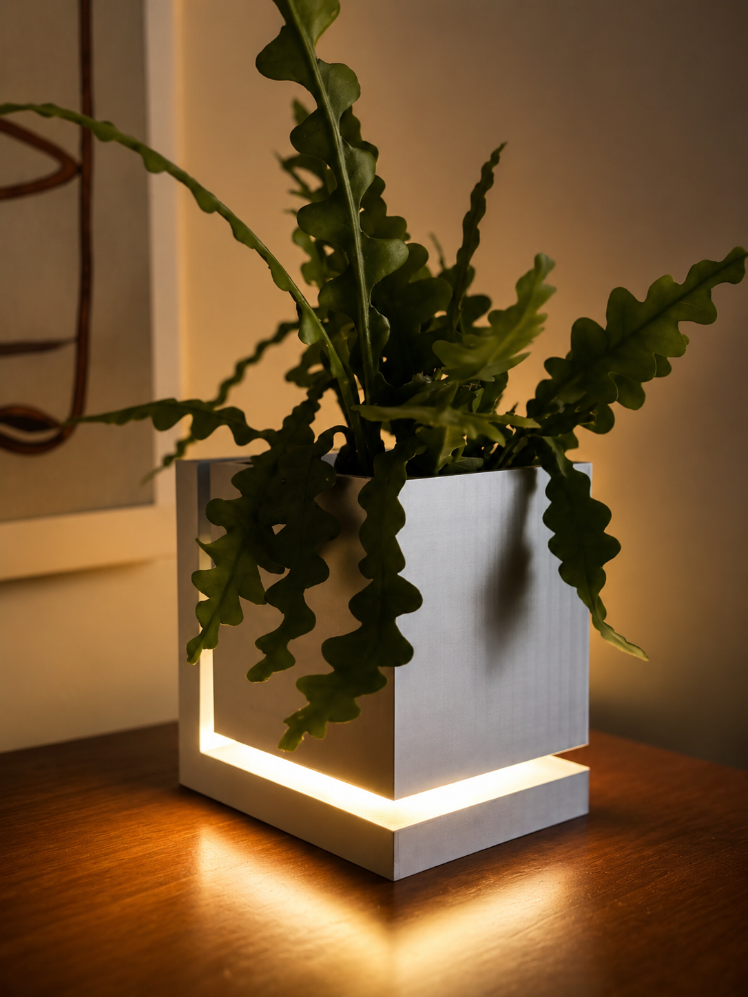 Pot de fleurs lumineux LED design – Décoration moderne